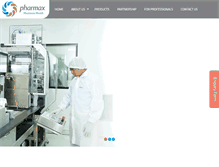 Tablet Screenshot of pharmax.ae